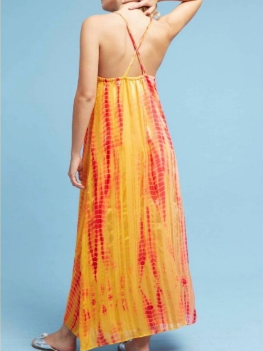 NWT Anthropologie Rdalamal Silk Tie Dye Dress - Size 4 - Picture 2 of 10